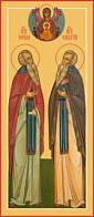 Зосима и Савватий Соловецкие преподобные, икона