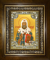 Икона освященная Тихон Патриарх Московский в деревянном киоте