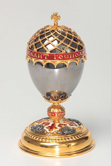 Яйцо пасхальное №7 серебро эмаль / золочение / (УИН) Яйцо пасхальное №7 серебро эмаль / золочение / (УИН)