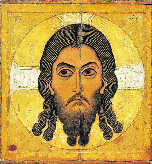 Икона Спас Нерукотворный (Новгород 12 век)