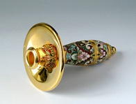 Подсвечник ручной филигрань, эмаль, роспись / золочение / серебро (УИН) Подсвечник ручной филигрань, эмаль, роспись / золочение / серебро (УИН)