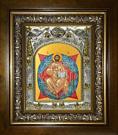 Икона освященная Спас в Силах, серебро, киот