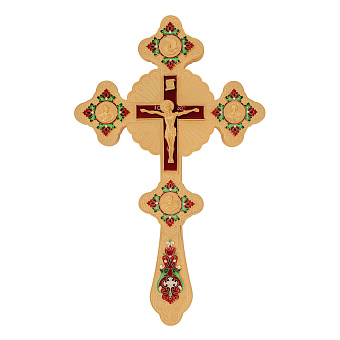 Крест напрестольный фигурный с золочением Крест напрестольный фигурный с золочением