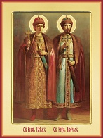 Икона Святые страстотерпцы Борис и Глеб