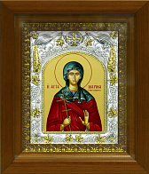 Икона освященная ''Марина Антиохийская великомученица'', в деревяном киоте