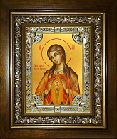 Икона освященная Божья Матерь В родах Помощница в деревянном киоте