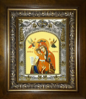 Икона Пресвятой Богородицы ДОСТОЙНО ЕСТЬ (Милующая) (СЕРЕБРЯНАЯ РИЗА, КИОТ)