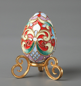 Яйцо пасхальное филигрань, эмаль малое / золочение Яйцо пасхальное филигрань, эмаль малое / золочение