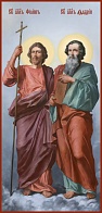 Святые апостолы Филипп и Фаддей (Иуда Иаковлев, Леввей), икона