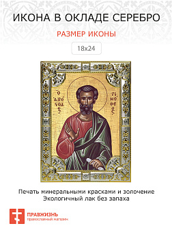 Икона ТИМОФЕЙ, Апостол (СЕРЕБРЯНАЯ РИЗА)
