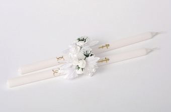 Свечи венчальные с букетами Свечи венчальные с букетами