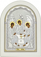 Икона "Святая Троица" с серебрением