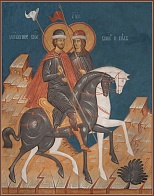 Благоверные князья Борис и Глеб, икона