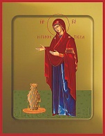 Икона "Богородица Геронтисса" с золочением