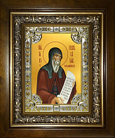 Икона освященная Герасим Кефалонийский преподобный в деревянном киоте