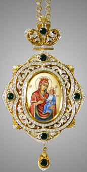 Панагия №1286 / золочение / серебро финифть (УИН) Панагия №1286 / золочение / серебро финифть (УИН)