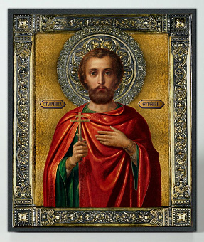 Икона на доске 22х26 объёмная печать, лак Евгений Икона на доске 22х26 объёмная печать, лак Евгений