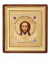 Икона "Спас Нерукотворный" в киоте писаная маслом