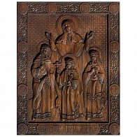 Икона резная Святые мученицы Вера, Надежда, Любовь и мать их София