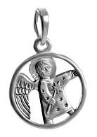 Подвеска "Ангел со звездой", серебро 925 пробы