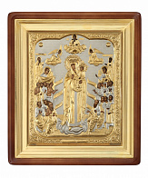 Икона живописная в киоте 60х75 масло, риза №182, киот №1 Всех скорбящих Радость