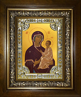 Икона Пресвятой Богородицы ТИХВИНСКАЯ (СЕРЕБРЯНАЯ РИЗА, КИОТ)