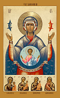 Икона Знамение Божия Матерь, авторская технология