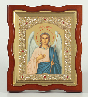 Икона в киоте 18х24 фигурный №4 темпера, рамка фигурная, золочёная, багетный подрамник Икона в киоте 18х24 фигурный №4 темпера, рамка фигурная, золочёная, багетный подрамник