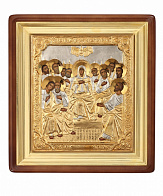 Икона живописная в киоте 30х40 масло, риза №226, киот №1 Сошествие Святого Духа