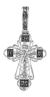 Крест нательный православный серебряный