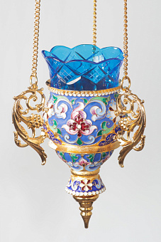 Лампада филигранная №7 роспись / золочение Лампада филигранная №7 роспись / золочение