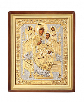 Икона Пресвятой Богородицы ВСЕЦАРИЦА (Пантанасса) (РУКОПИСНАЯ, КИОТ, РИЗА)