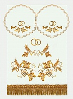 Венчальный набор "Виноград золотой" из 100% льна