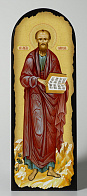 Икона на МДФ 18х50 арочная, объёмная печать, лак Апостол Павел