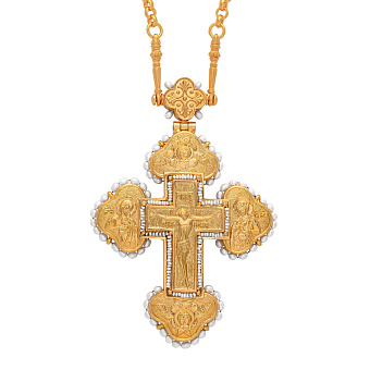 Крест наперсный №181 гальванопластика / золочение Крест наперсный №181 гальванопластика / золочение