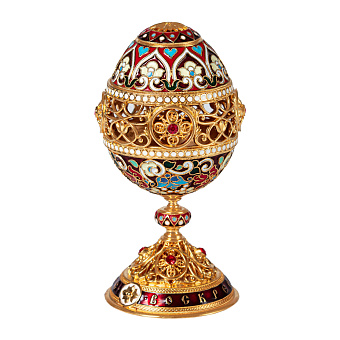 Яйцо пасхальное №80 филигрань, эмаль, литье / золочение Яйцо пасхальное №80 филигрань, эмаль, литье / золочение