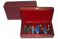 Набор миниатюр в деревянной шкатулке "Люди, похожие на ...." (7 фигур)