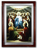 Икона на стекле №1 40х60, в киоте с подсветкой Сошествие Святого Духа