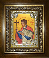 Икона освященная Уар мученик в деревянном киоте