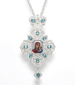 Панагия №1366 / серебрение / Казанская БМ Панагия №1366 / серебрение / Казанская БМ