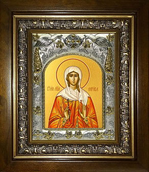 Икона освященная ''Лариса Готфская , в деревяном киоте