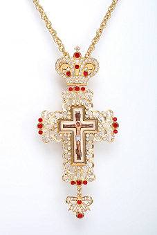 Крест наперсный №152 / золочение / серебро (УИН) Крест наперсный №152 / золочение / серебро (УИН)