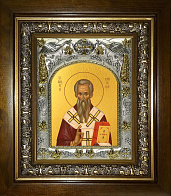Икона освященная Андрей Архиепископ Критский святитель, в деревянном киоте