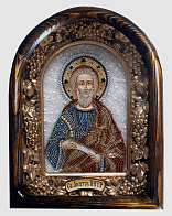 Икона св. ап.Петр, бисерная, багет, деревянная рама