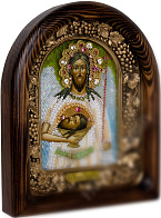 Икона Иоанн Креститель из бисера ручной работы