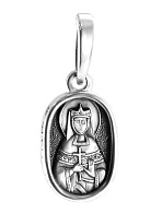 Образ «Святая великомученица Екатерина», серебро 925 пробы