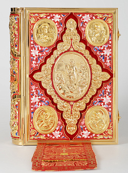 Евангелие 360*240 напрестольное №2 накладки золочение эмаль (с закладкой) Евангелие 360*240 напрестольное №2 накладки золочение эмаль (с закладкой)