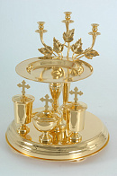 Блюдо всенощное малое золочение (с мельх. вклад.) Блюдо всенощное малое золочение (с мельх. вклад.)