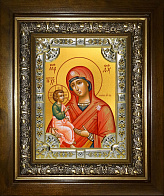 Икона освященная Гребневская Божия Матерь в деревянном киоте