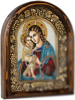 Икона Богородица Взыскание погибших из бисера ручной работы
